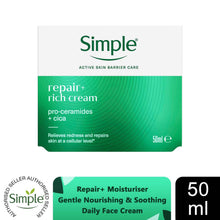 Load image into Gallery viewer, Simple Face Cream 50ml - Age Resist, Glow, Repair, Hydrate, Smooth, 1 Pack