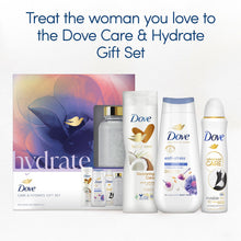Load image into Gallery viewer, Dove Care &amp; Hydrate Bath &amp; Body 3 Pieces Gift Set for Her with Water Bottle