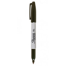 Load image into Gallery viewer, Sharpie Permanent Marker Pens Fine Point Black 24 Pack + Blue One