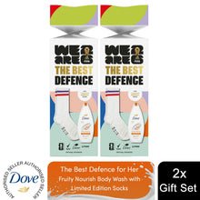 Load image into Gallery viewer, Dove Fruity Nourish Gift Set, Hydrating Body Wash &amp; Socks Football Edition