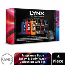 Load image into Gallery viewer, LYNX Fine Fragrance Spray &amp; Wash Gift Set 6 piece, Choose your pack 1,2,3 or 4