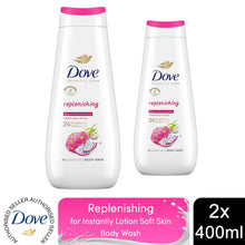 Load image into Gallery viewer, Dove Advanced Care Body Wash Replenishing 24Hr Renewing Micromoisture 400ml, 2Pk
