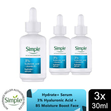 Load image into Gallery viewer, Simple Face Serums Set 30ml - Repair+, Glow+, Niacinamide, Hydrate+ (1 or 3 Pk)
