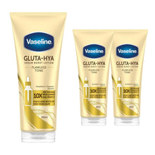 Load image into Gallery viewer, Vaseline Gluta-Hya Flawless Tone Serum Burst Body Lotion 200ml, 3 Pack