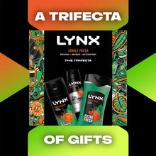 Load image into Gallery viewer, Lynx Jungle Fresh THE TRIFECTA BodyWash, Spray &amp; Antiperspirant Gift Set for Him