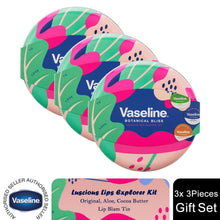 Load image into Gallery viewer, Vaseline Botanical Bliss Luscious Lips Collection Lip Balm 3pcs Gift Set for Her
