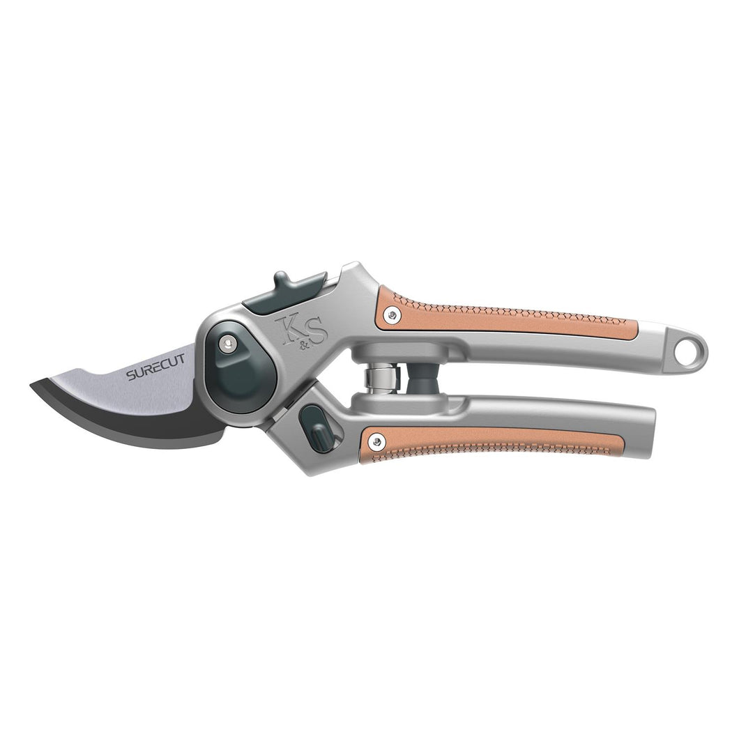 Kent & Stowe Surecut All Purpose Lite Bypass Secateurs with Carbon Steel Blades