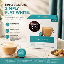 Load image into Gallery viewer, Nescafe Dolce Gusto Coffee Pods Caps Box of 16 Flat White