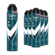 Load image into Gallery viewer, Sure Men Antiperspirant 72H Nonstop Protection Invisible Ice Advance Deo, 6x250ml