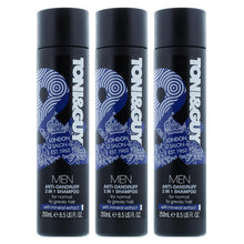 Load image into Gallery viewer, 3x of 250ml Toni &amp; Guy Anti-Dandruff 2 in 1 Shampoo for Men with mineral extract