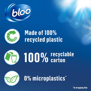 7xBloo Toilet Blocks Original Blue Clean+Fresh with Fresh Fragrance, 4x50g