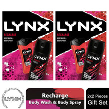 Load image into Gallery viewer, Lynx Recharge Sport Refresh Body Wash and Body Spray 2pcs Gift Set for Him