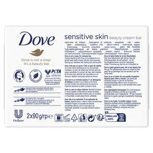 Dove Moisturising Beauty Cream Bar for Sensitive & Soft, Smooth Skin, 2x90g