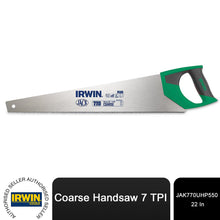 Load image into Gallery viewer, Irwin Jack JAK770UHP550 Coarse Hardpoint Handsaw Soft-Grip (22in) 7tpi - 550mm