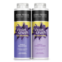 Load image into Gallery viewer, John Frieda Violet Crush Sheer Blonde Correcting Shampoo &amp; Conditioner 500ml