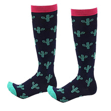 Load image into Gallery viewer, Flo Knee High Compression Socks Bright Pattern Support Travel Sports S/M or L/XL