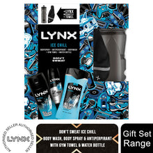 Load image into Gallery viewer, Lynx DON'T SWEAT Ice Chill Collection Gift Set for Him with Gym Towel &amp; Bottle