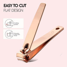 Load image into Gallery viewer, Envie Nail Clippers Stainless Steel Rose Gold Ergonomic Manicure Cutter Set of 3