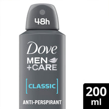 Load image into Gallery viewer, Dove Men+Care Classic Antiperspirant with 48H Sweat Protection Deo 200ml, 3 Pack
