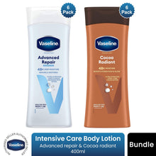Load image into Gallery viewer, Vaseline Intensive Care Advanced Repair &amp; Cocoa Radiant Body Lotion 12x400ml