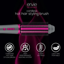 Load image into Gallery viewer, Envie Hair Styling Brush Cordless with 3 Heat Settings and Auto Shut Off Mode
