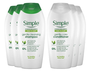 Simple Kind to Hair Gentle Care Shampoo & Conditioner Pro-Vitamin B5 200ml/400ml