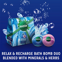 Load image into Gallery viewer, Radox Relax &amp; Recharge Blueberry &amp; Raspberry Bath Bombs 2Pcs Gift Set for Her