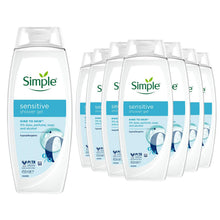 Load image into Gallery viewer, Simple Kind to Skin Sensitive Shower Gel Body Wash w/ Hypoallergenic 450ml, 24pk