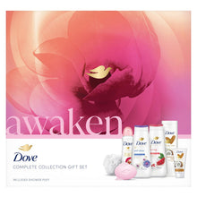 Load image into Gallery viewer, Dove Awaken Complete Collection 6 Pieces Gift Set for Her with Shower Puff