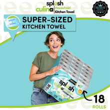 Load image into Gallery viewer, Splesh Culina Kitchen Towel 3 Ply Ultra Absorbent Household XL Roll, 18 Rolls