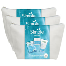 Load image into Gallery viewer, Simple Hydrating Skin Regime Gift Set - Sheet Mask, Facial Gel Wash &amp; Quench Cream