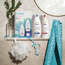 Load image into Gallery viewer, Dove Relax Duo Body Wash , Velvet Glow &amp; Nourishing, Gentle &amp; Moisturising Set