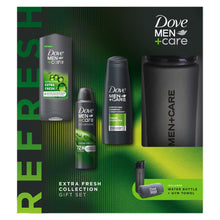 Load image into Gallery viewer, Dove Men+Care Extra Fresh Collection Gift Set for Him with Bottle &amp; Gym Towel