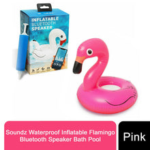 Load image into Gallery viewer, Soundz Waterproof Inflatable Flamingo Bluetooth Speaker Bath Pool (Pink)