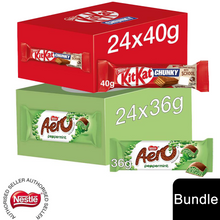 Load image into Gallery viewer, Nestle Chocolate Bar, KitKat Chocolate Bar 24x40g &amp; Aero Peppermint 24x36g