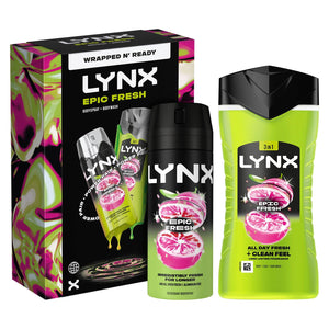 Lynx Epic Fresh Duo Gift Set with Body Spray & Bodywash - Zesty Clean Scent