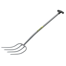 Load image into Gallery viewer, BULBMFT All-Metal 4-Prong Manure Fork T-Handle
