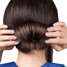 Load image into Gallery viewer, Aquarius Hair Bun Maker Donut Ring Black Lightweight Easy Updo Styling Tool Ring
