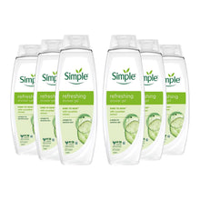 Load image into Gallery viewer, Simple Kind to Skin Refreshing Shower Gel 675ml, 6 Pack