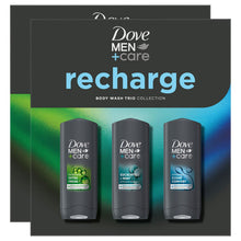 Load image into Gallery viewer, Dove Men+Care Gift Set Recharge Trio Clean Comfort Extra Fresh Eucalyptus Mint