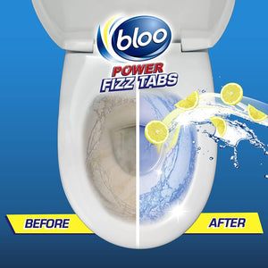 Bloo Power Toilet Fizz Tabs, Drain Deep Cleaning Bad Odour, 8 x 25g 8 Packs