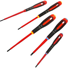 Load image into Gallery viewer, BAHCO 5PC ERGO VDE SCREWDRIVER SET SL/PH/TX