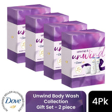 Load image into Gallery viewer, DOVE Unwind Body Wash Collection Gift Set 2 piece, Choose Your Pack Size 1,2,3 or 4