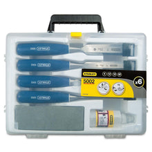 Load image into Gallery viewer, STANLEY 5002 B/E CHISEL SET 4PC + OILSTONE