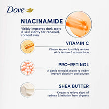 Load image into Gallery viewer, Dove Niacinamide Even Tone Body Serum 200ml 6 Pack, Vitamin C for Dark Spots
