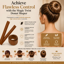 Load image into Gallery viewer, Aquarius Magic Twist Hair Bun Maker Donut Shaper Beige Easy Updo Styling Tool