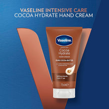 Load image into Gallery viewer, Vaseline Hand Cream Intensive Care Pure Cocoa Butter Cocoa Hydrate 75ml, 3 Pack