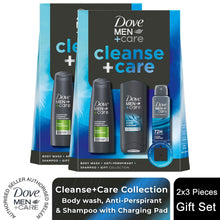 Load image into Gallery viewer, Dove Men+Care Cleanse+Care Gift Set with Bodywash, Deodorant &amp; Shampoo