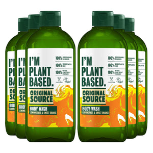 Original Source Body Wash I'm Plant Based Lemongrass and Sweet Orange 335ml, 6pk