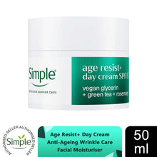 Load image into Gallery viewer, Simple Age Resist+ Day Cream Anti-Ageing Wrinkle Care Facial Moisturiser, 50ml